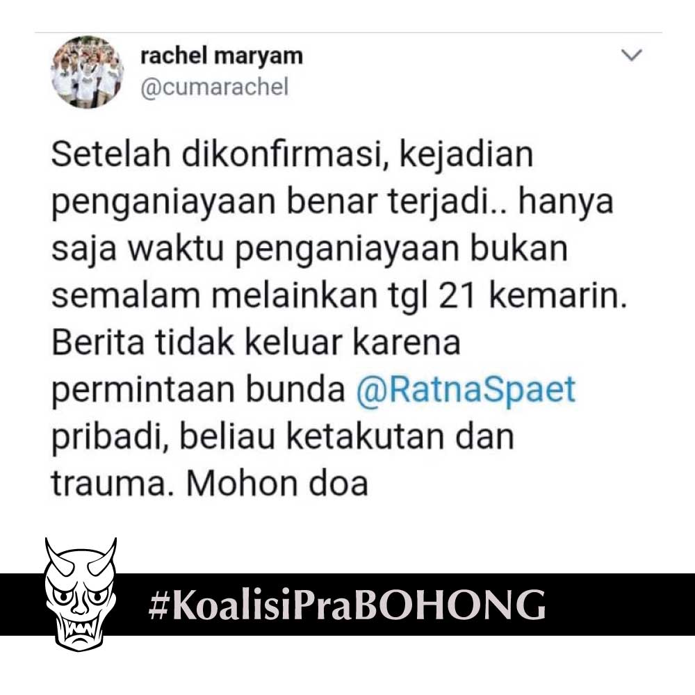 Koalisi Bohong Prabowo Sandi para pelaku penyebar hoax baladacintarizieq